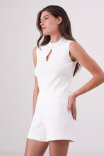 גופיית סריג עם לולאה