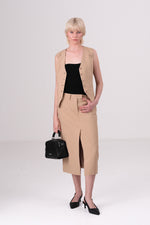 ווסט מחויט בצבע בז'