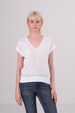 חולצת סריג עם כתף רחבה לנשים