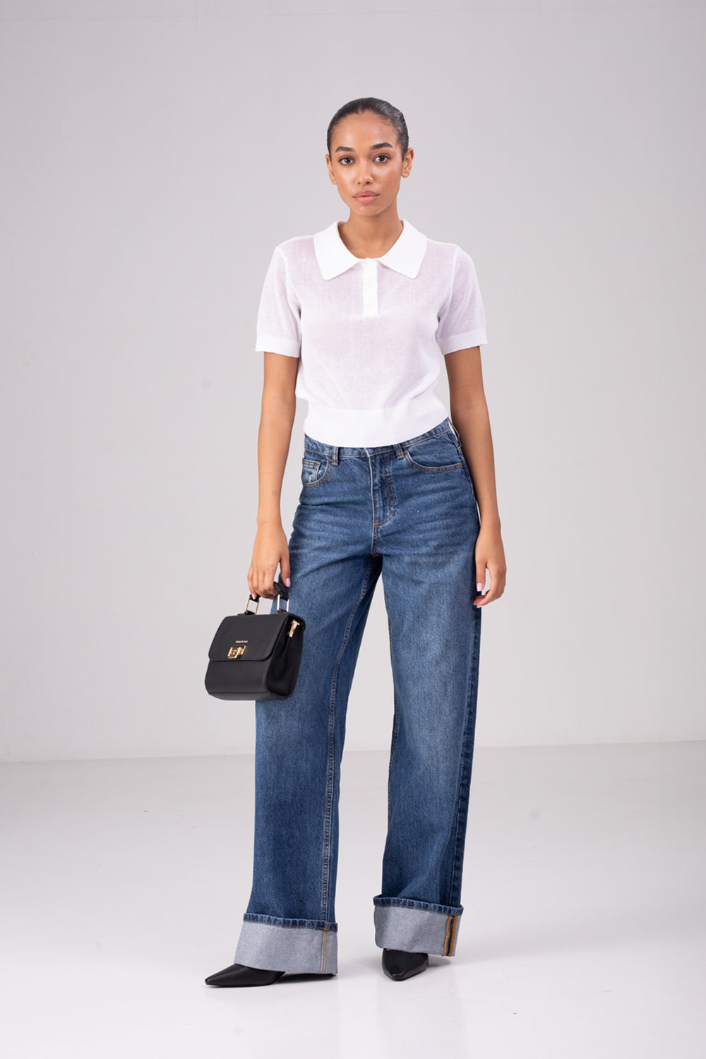 חולצת סריג פולו לנשים