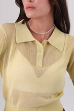 חולצת סריג פולו לנשים