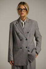 בלייזר בגזרת אוברסייז עם חגורת מותן | קנת קול