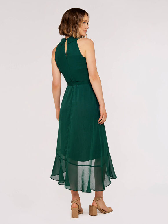 שמלת מידי בצבע ירוק