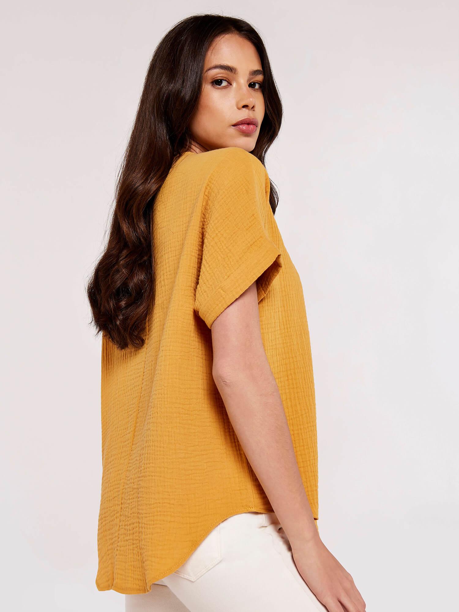 חולצה אלגנטית בצבע צהוב - MASHBIR//365