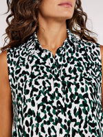 שמלת מידי עם הדפס בצבע ירוק - MASHBIR//365