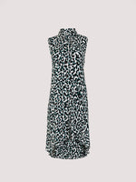 שמלת מידי עם הדפס בצבע ירוק - MASHBIR//365