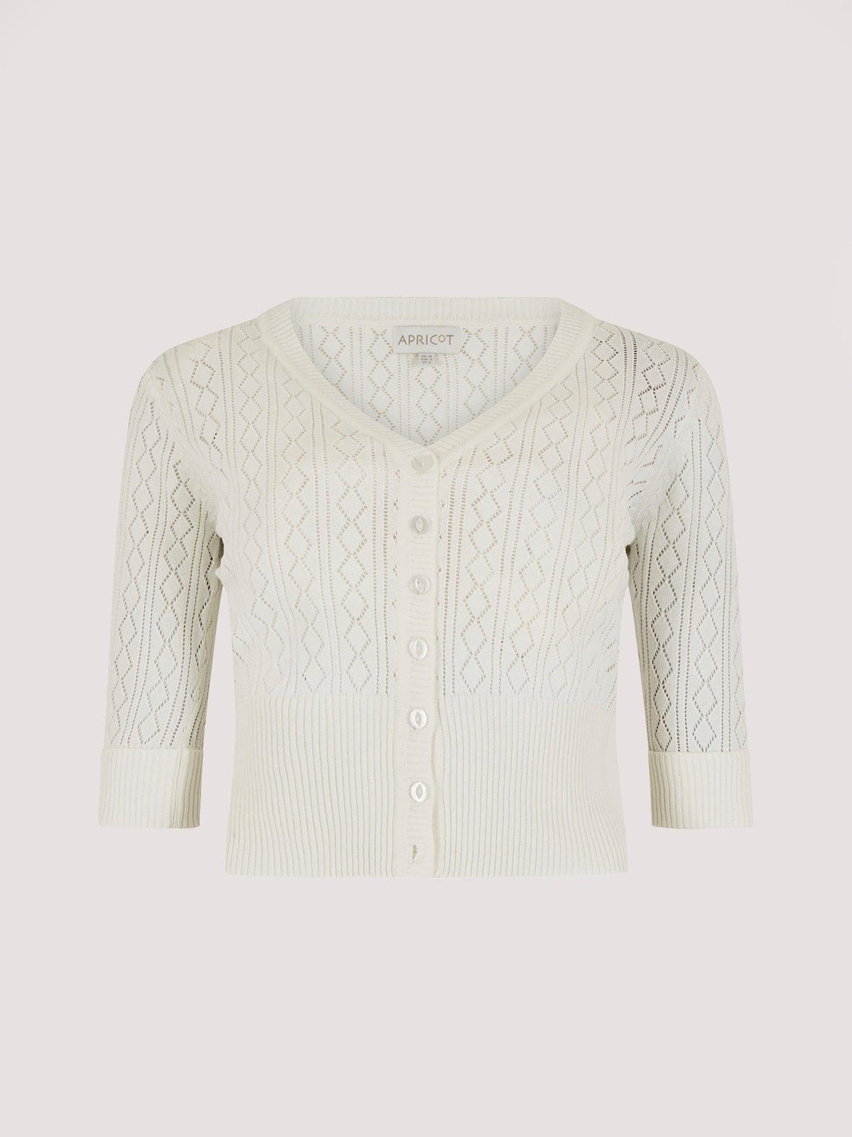 סריג בסגנון סריגה בצבע קרם - MASHBIR//365