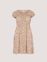 שמלת מיני פרחונית בגוון ורוד - MASHBIR//365