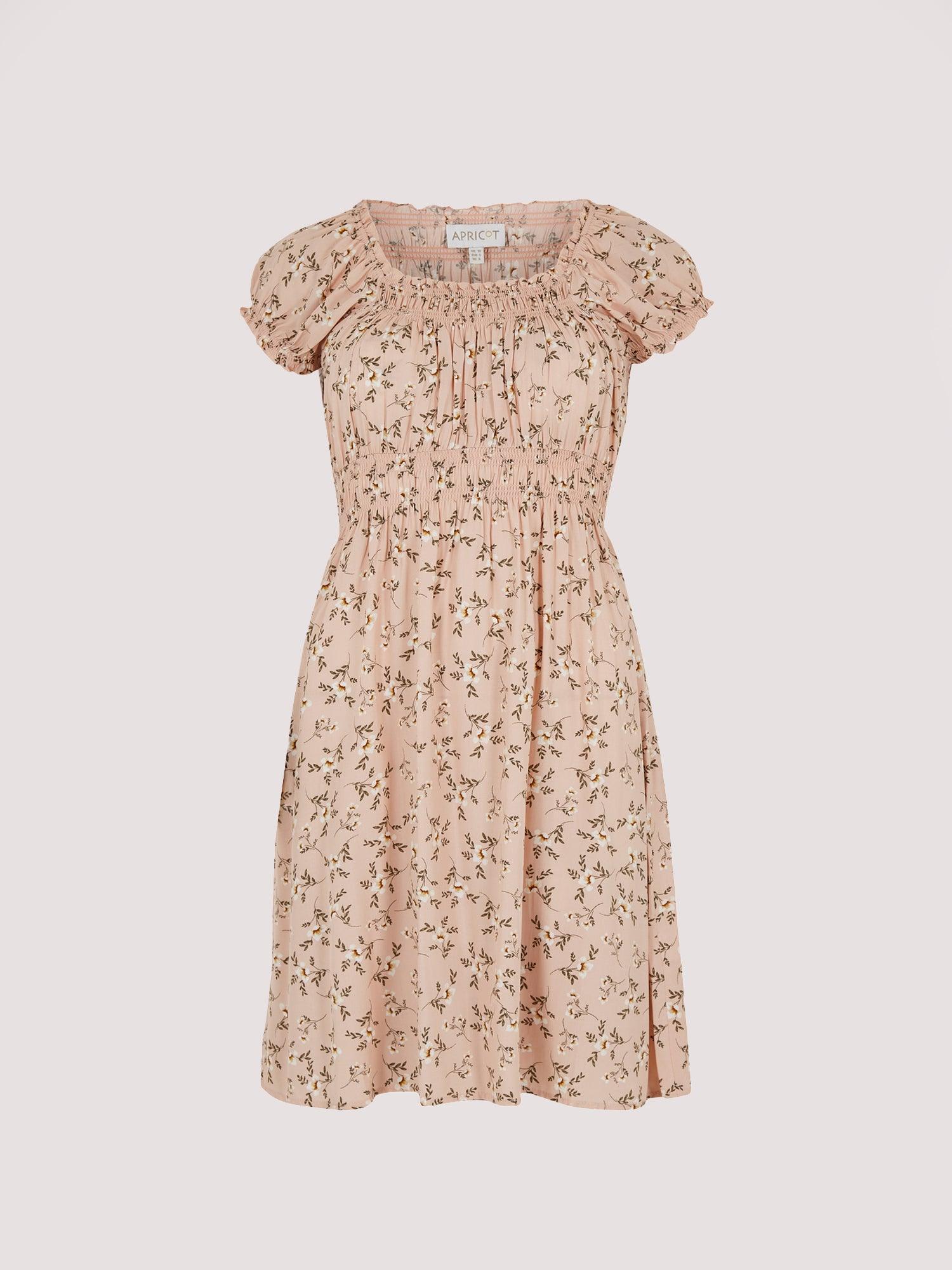 שמלת מיני פרחונית בגוון ורוד - MASHBIR//365