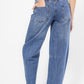 ג'ינס בגיזרת באגי בצבע כחול - 5