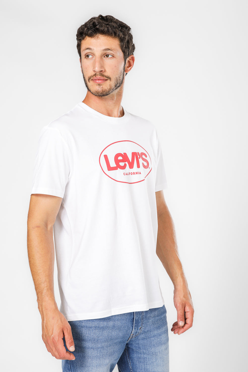 טישירט קצרה CALIFORNIA בצבע לבן