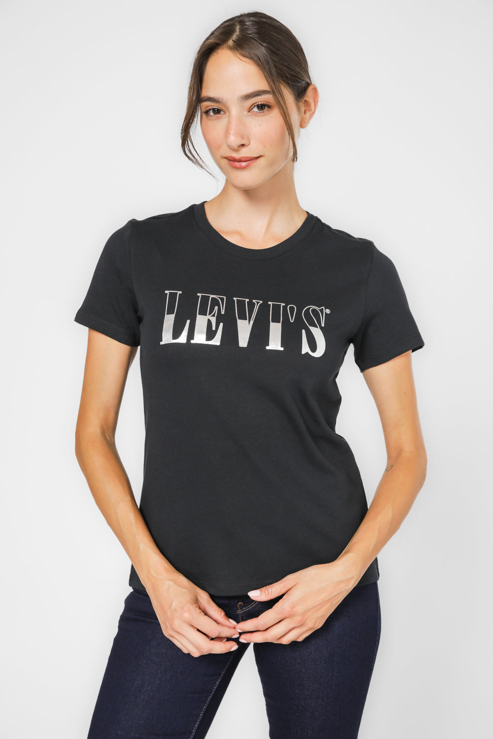 טישירט לוגו בצבע שחור