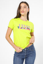 טישירט עם לוגו בצבע צהוב