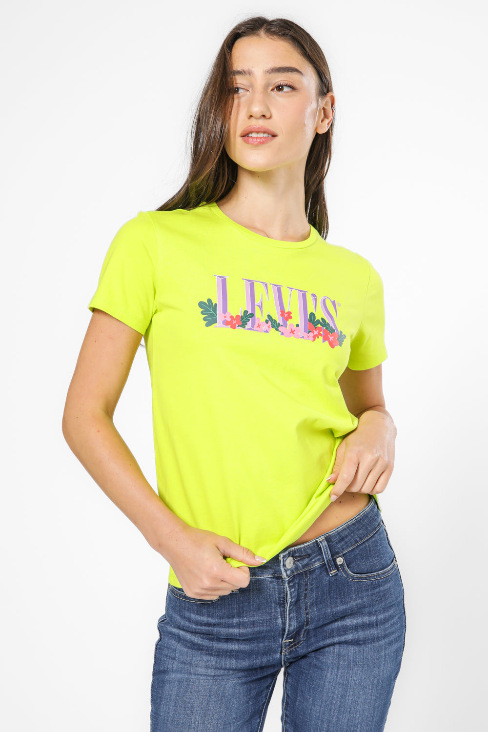 טישירט עם לוגו בצבע צהוב