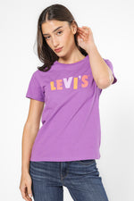 טישירט עם הדפס בצבע סגול