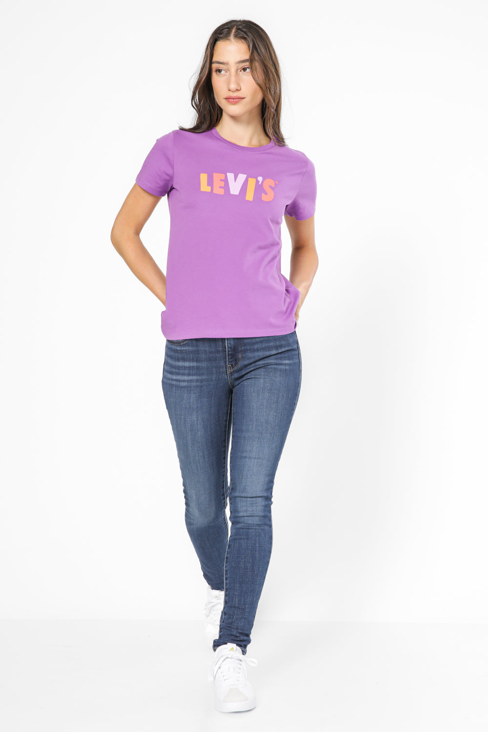 טישירט עם הדפס בצבע סגול