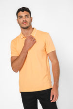 חולצה פולו עם לוגו בצבע כתום