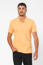 חולצה פולו עם לוגו בצבע כתום