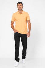 חולצה פולו עם לוגו בצבע כתום