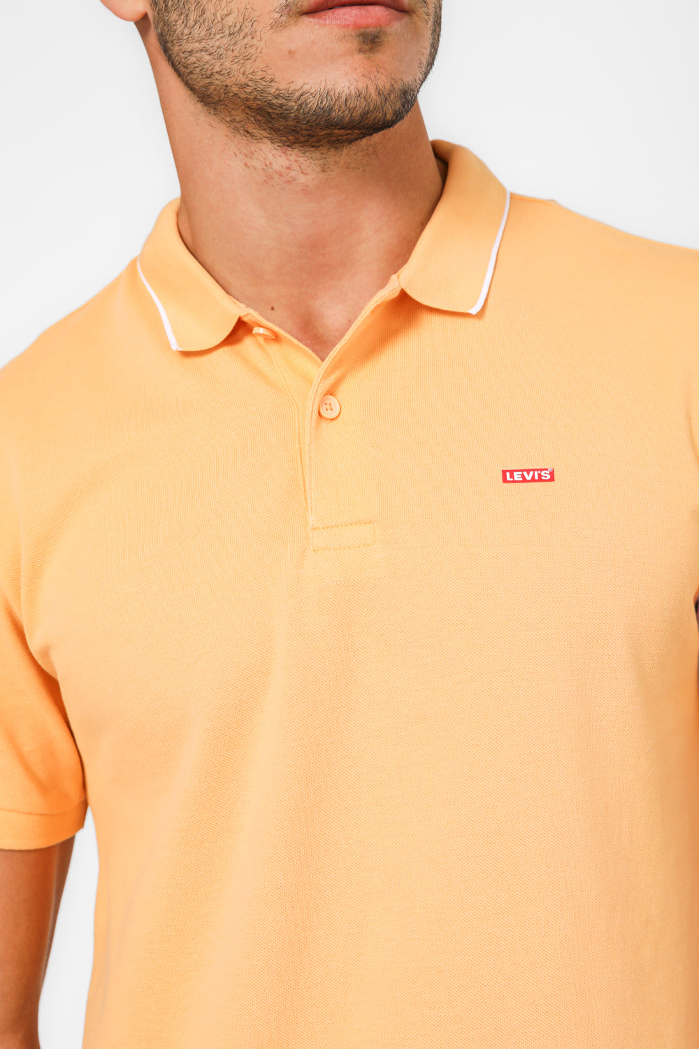 חולצה פולו עם לוגו בצבע כתום