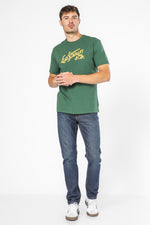 טישירט עם לוגו בצבע ירוק