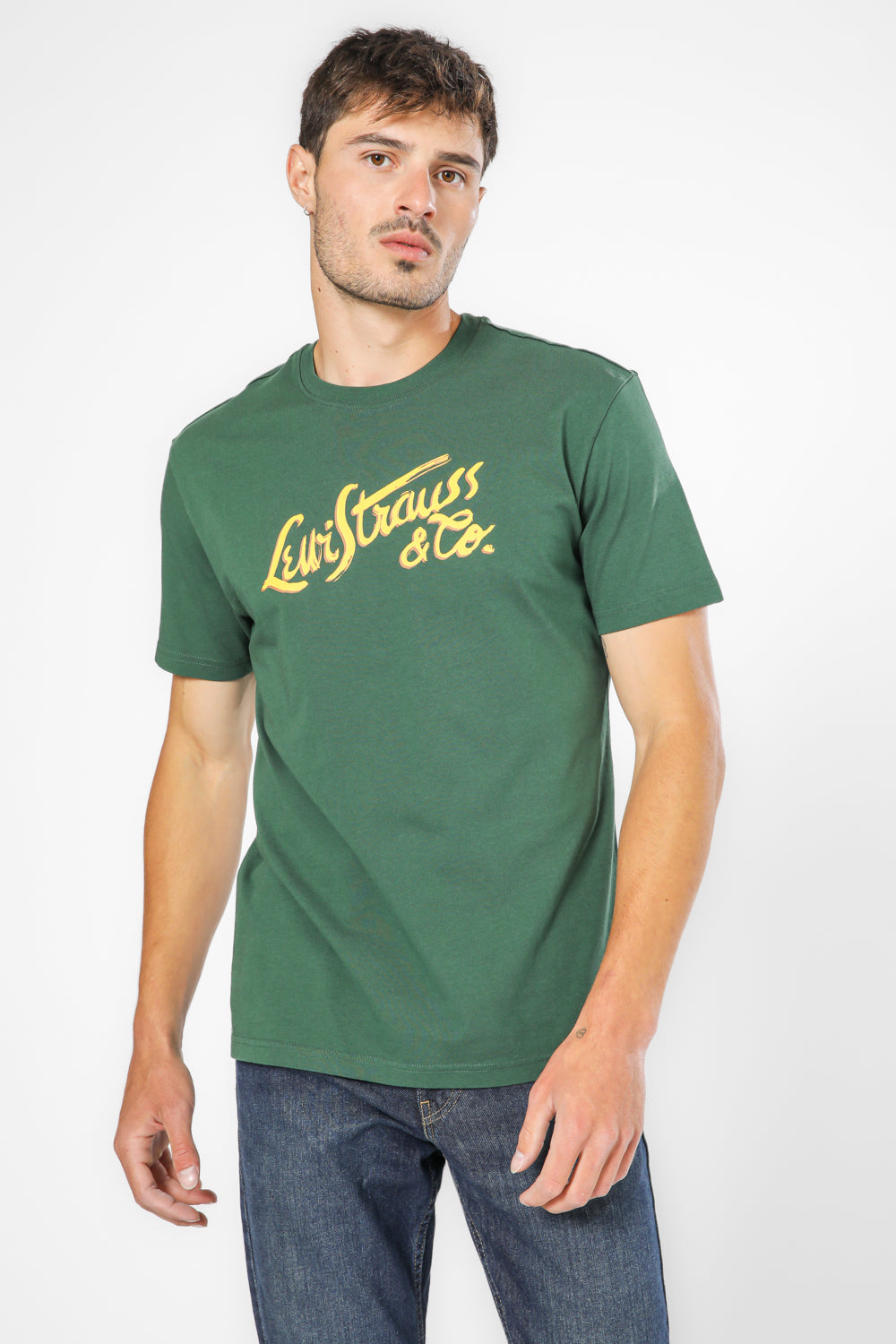 טישירט עם לוגו בצבע ירוק