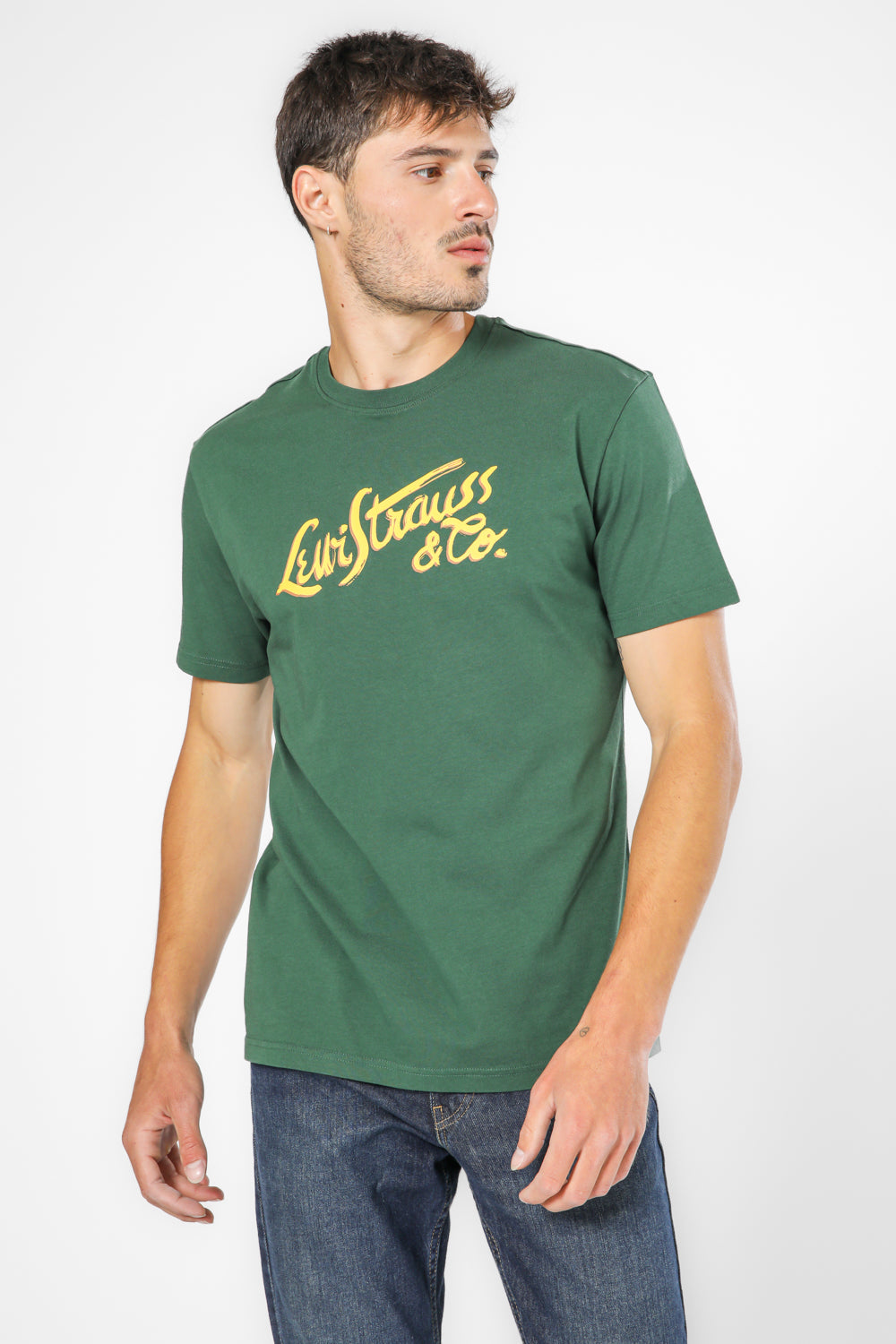 טישירט עם לוגו בצבע ירוק