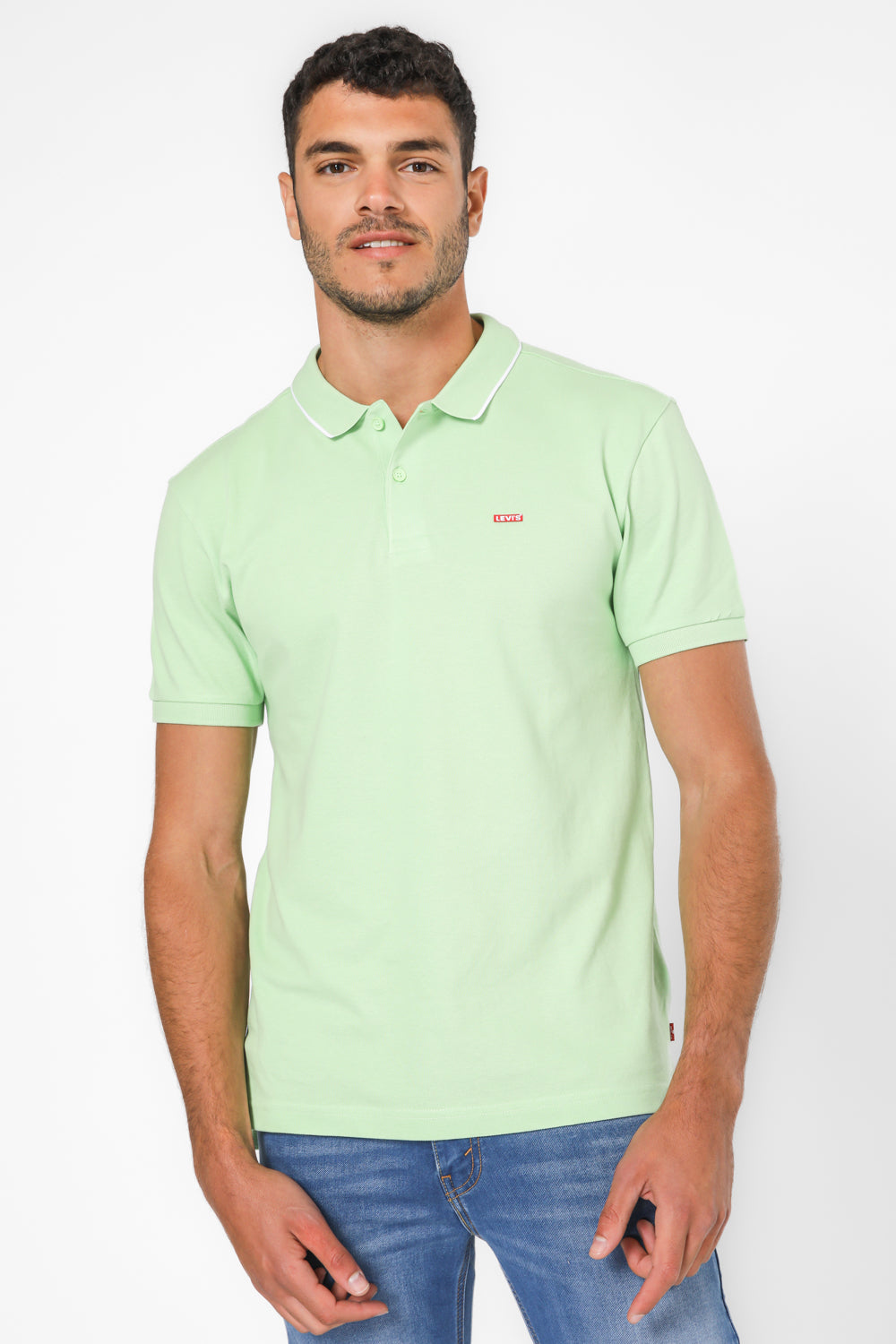 חולצה פולו עם לוגו בצבע ירוק