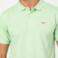 חולצה פולו עם לוגו בצבע ירוק - 5