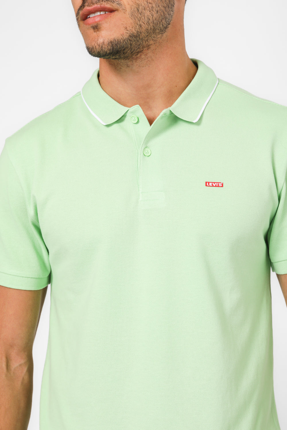 חולצה פולו עם לוגו בצבע ירוק