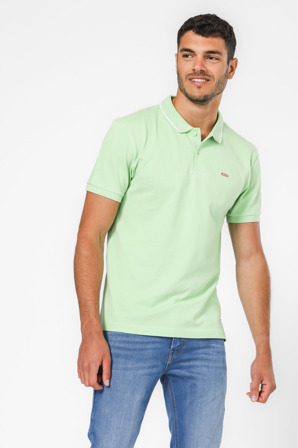 חולצה פולו עם לוגו בצבע ירוק