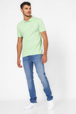 חולצה פולו עם לוגו בצבע ירוק