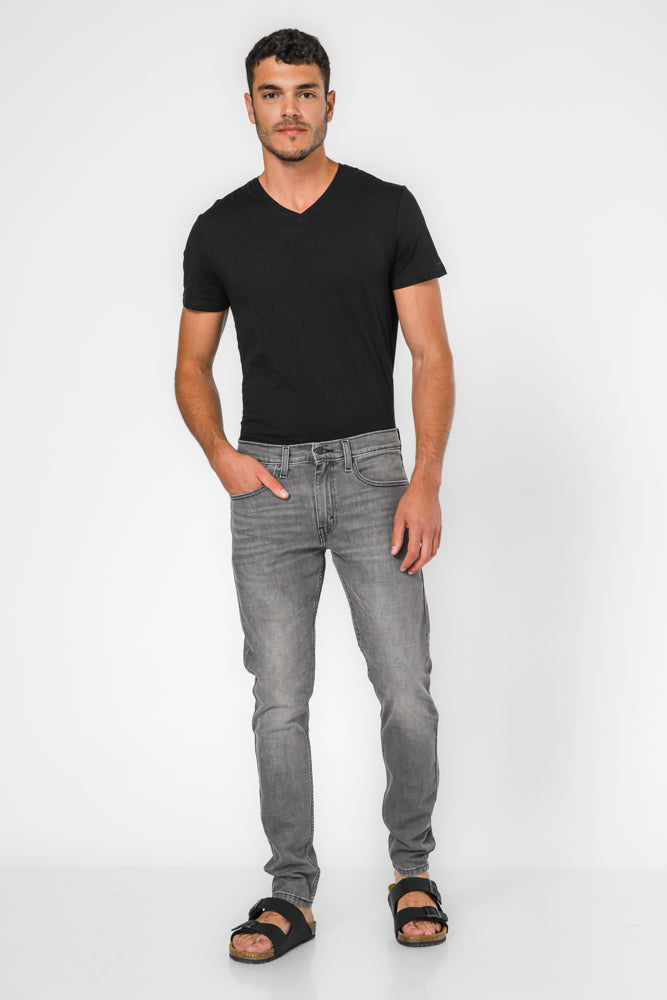 ג'ינס לגברים SKINNY TAPER בצבע אפור בהיר