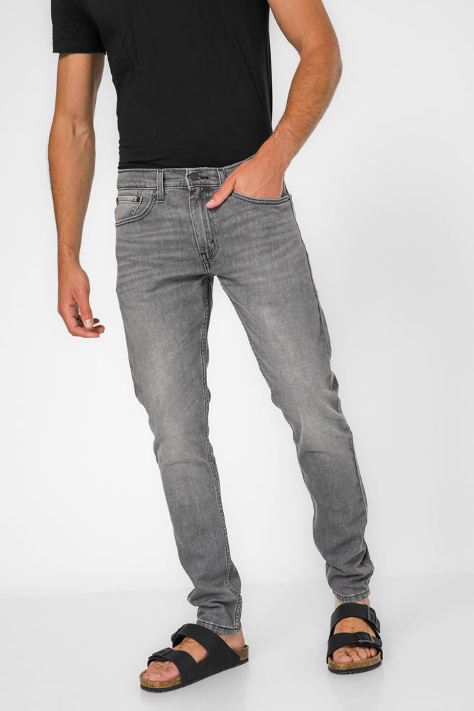 ג'ינס לגברים SKINNY TAPER בצבע אפור בהיר
