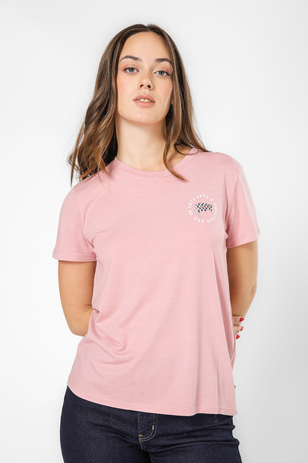 טישירט בייסיק בצבע ורוד