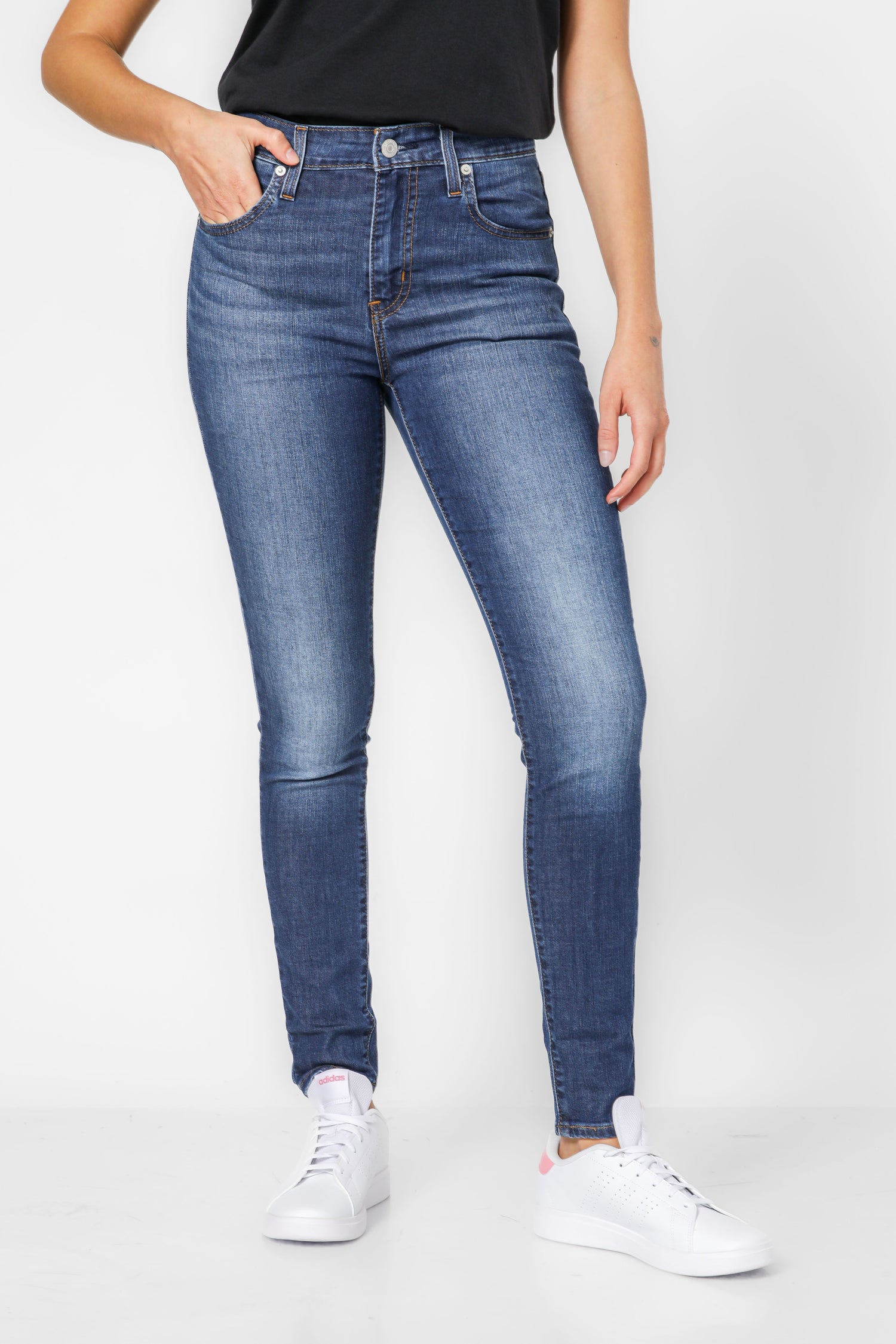 מכנסי ג'ינס לנשים 721 סקיני בצבע כחול