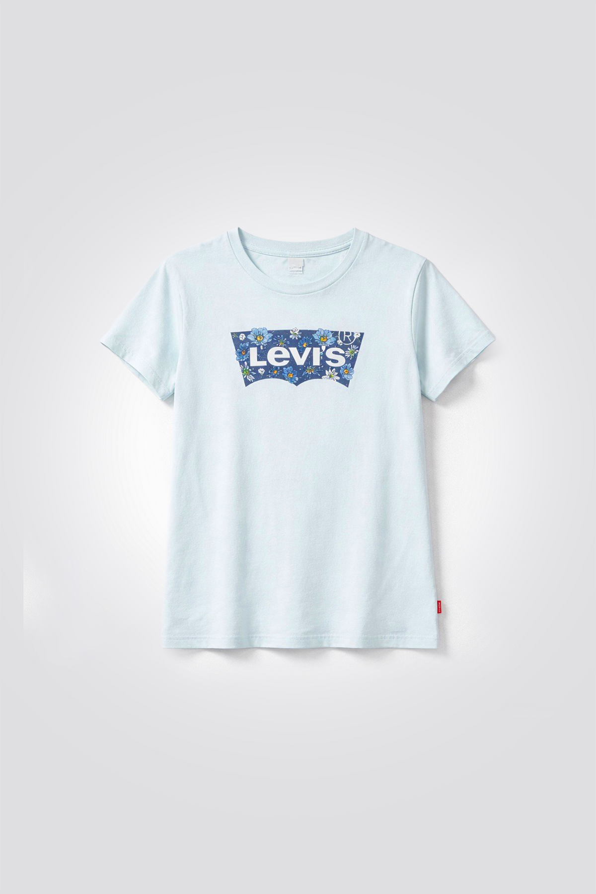 טישירט לנשים בצבע כחול עם לוגו | ליווייס 