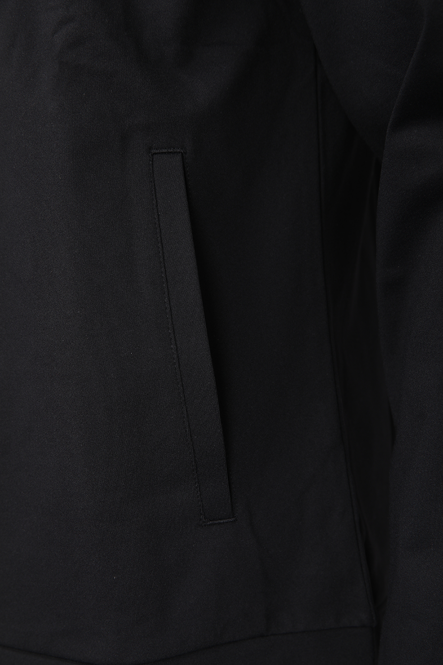 סווטשירט קפוצ'ון DRY עם רוכסן בצבע שחור