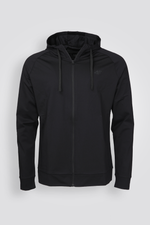 סווטשירט קפוצ'ון DRY עם רוכסן בצבע שחור