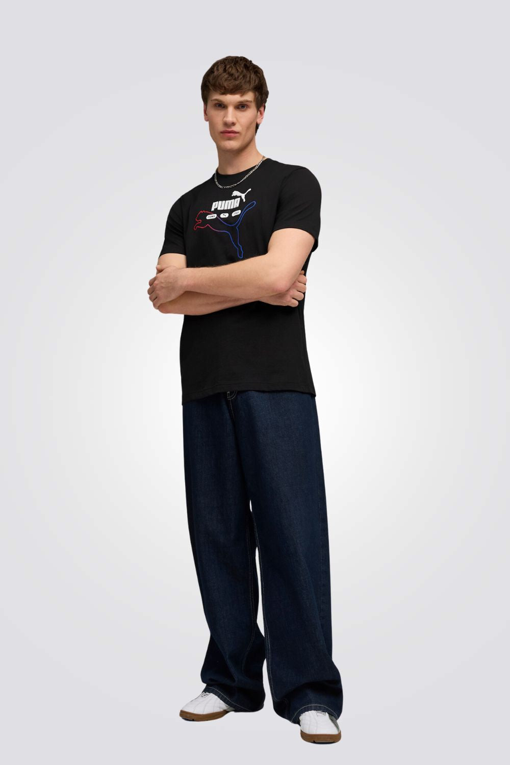 טישירט ממותגת קצרה לגברים | פומה