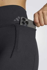 טייץ ספורט ארוך בטקסטורת ריב לנשים | אדידס