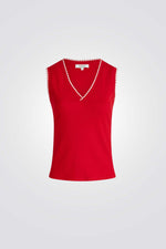 גופיה במראה ריב בצבע אדום