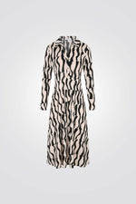 שמלת מידי ישרה הדפס גיאומטרי