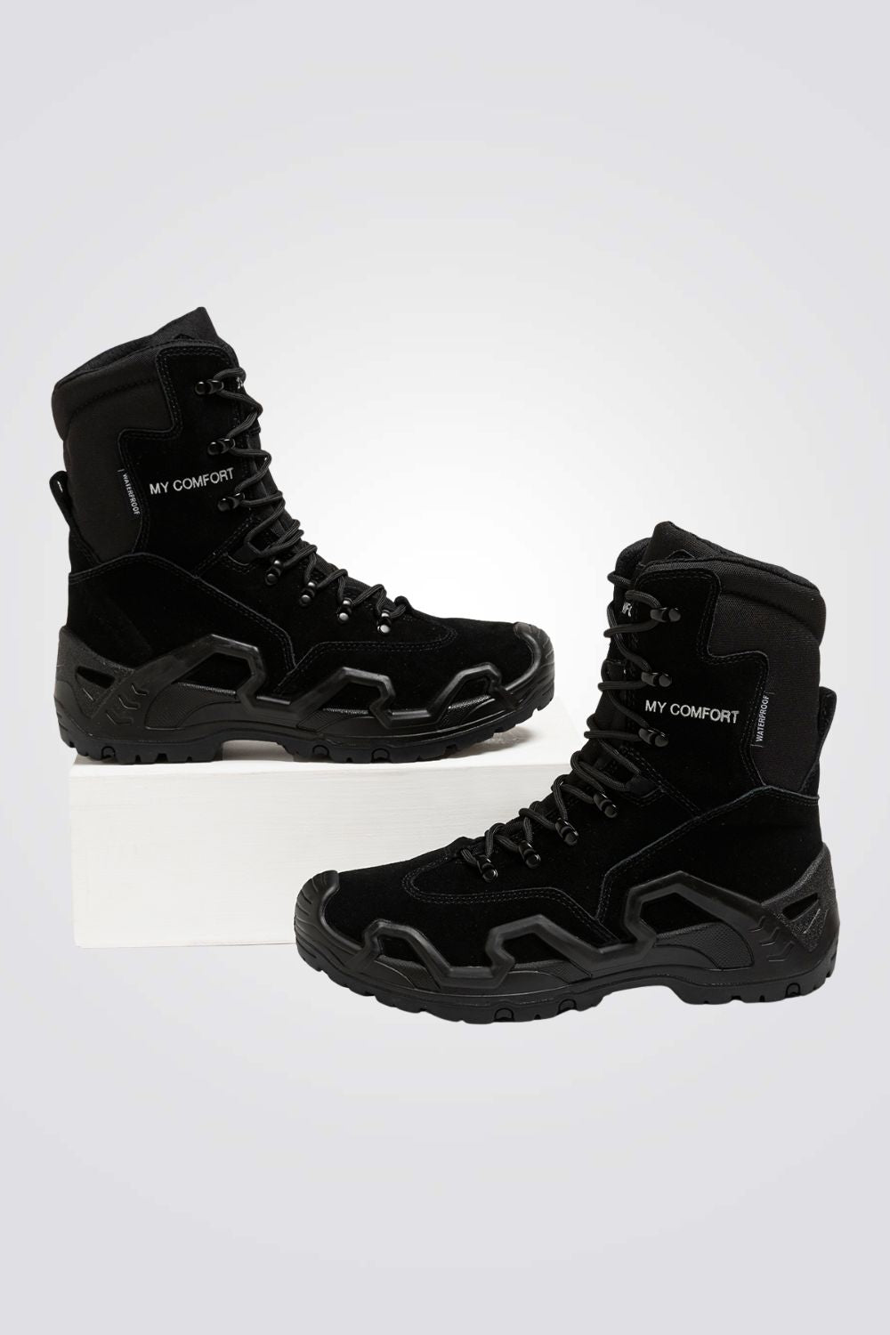 נעליים טקטיות גבוהות בצבע שחור