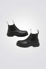 מגפוני נוחות עור בצבע שחור