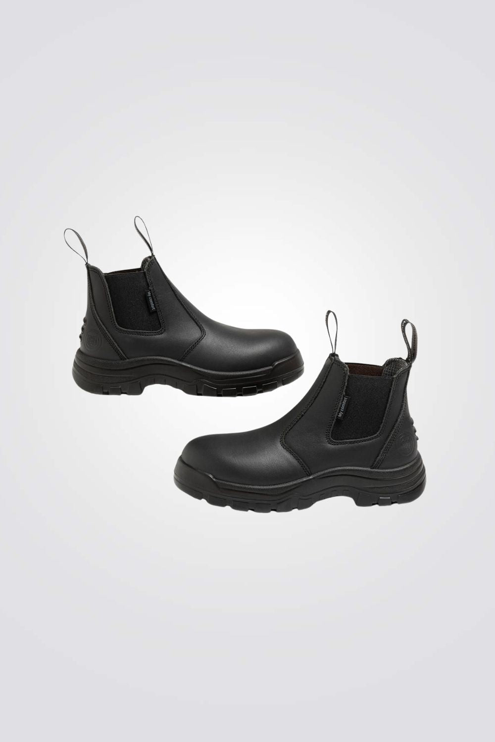 מגפוני נוחות עור בצבע שחור