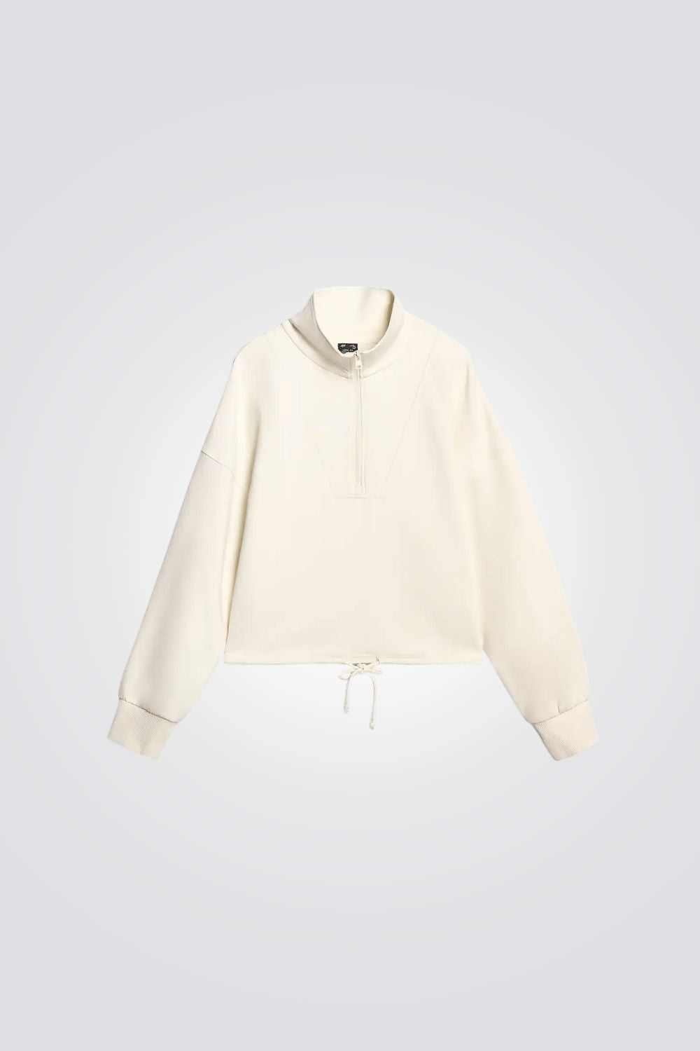 סווטשירט עם חצי רוכסן ובגזרה רחבה לנשים | 4F