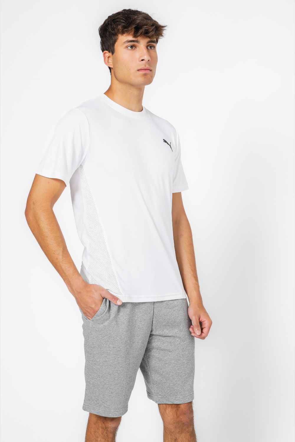 טישירט לגבר TRAIN ALL DAY TEE בצבע לבן