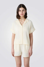חולצת פיג'מה מכופתרת מכותנה VENICIA לנשים
