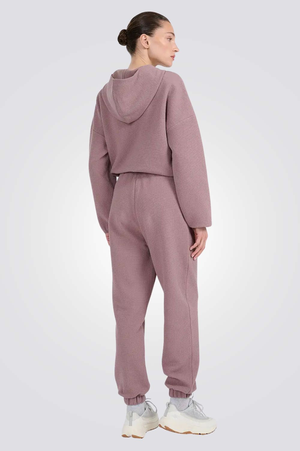 מכנסיים ארוכים Waffle-Knit Sweatpants לנשים | 4F 